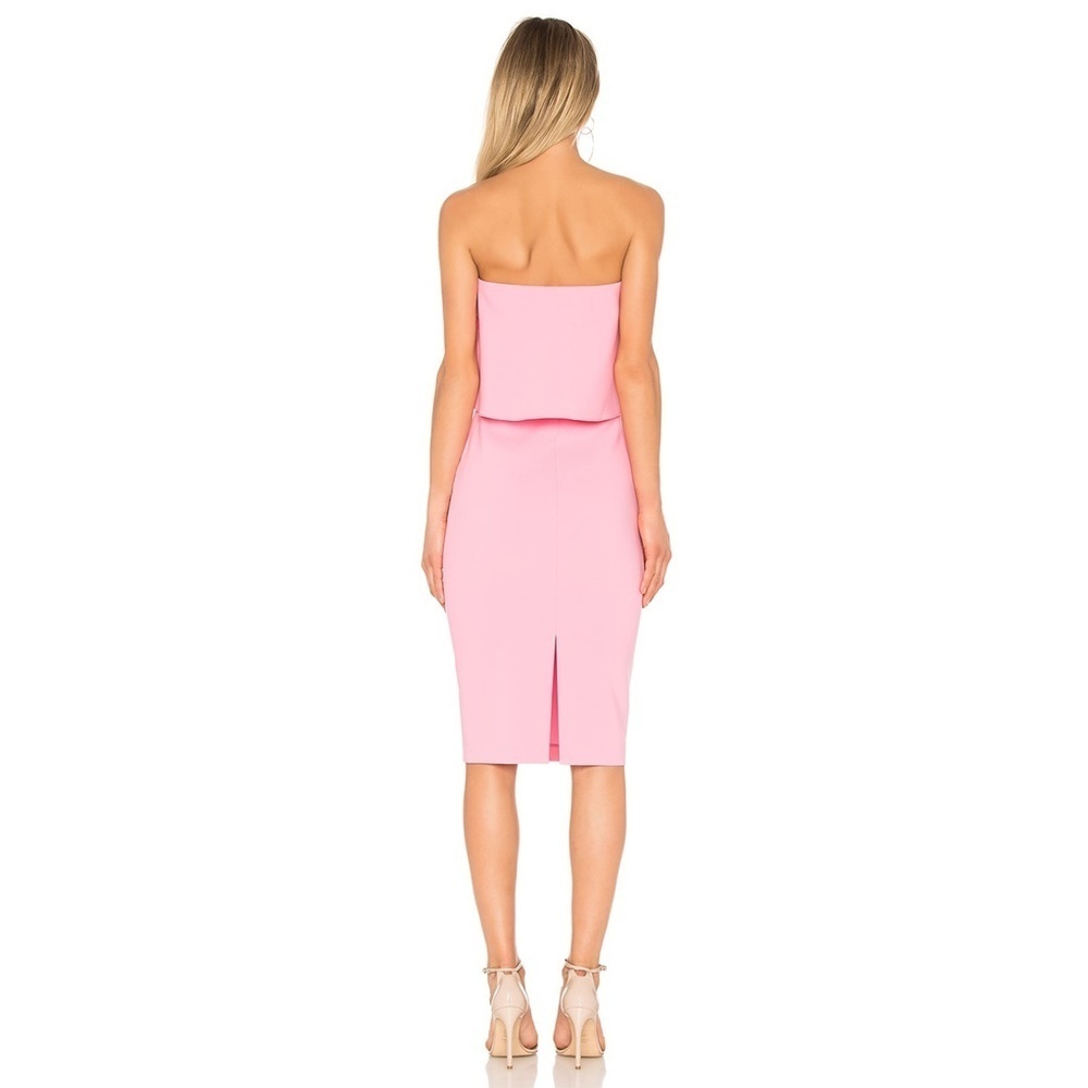 LIKELY | Driggs Strapless Wedding Date Night Midi Dress in Rose Shadow | Size 0 - Picture 2 of 10